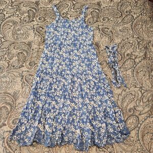 Floral Blue Kids Dress